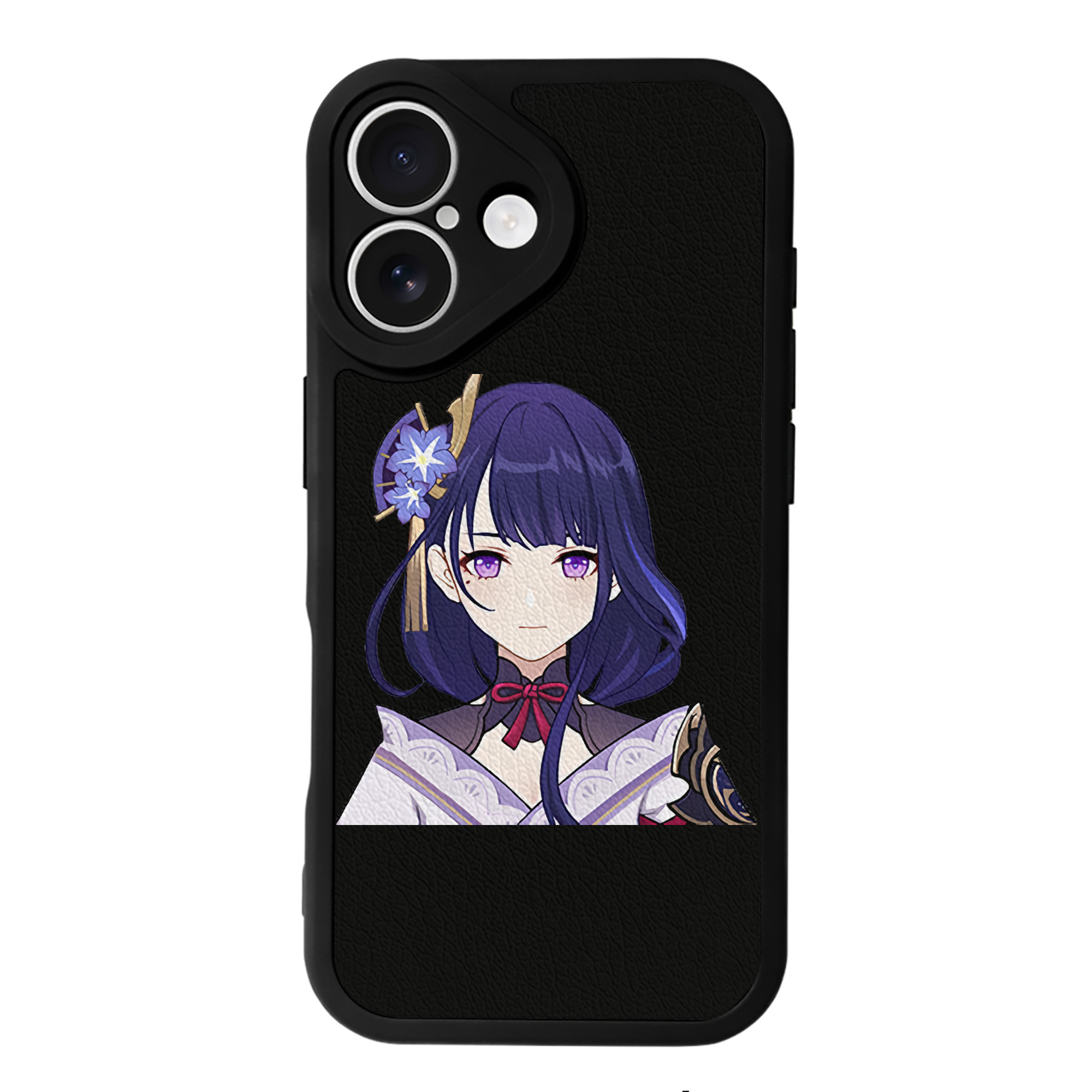 げんし神 雷電将軍 らいでんしょうぐん genshin Raiden Shogun 【iPhone 16シリーズ対応】シリコンスマホケース（レザー調） 材質：シリコン